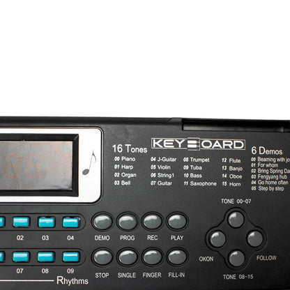 Henrix Portable Keyboards Henrix KB-61 Portable 61 Mini Key Keyboard with Adapter and Microphone - Open Box