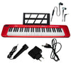 Henrix Portable Keyboards Red / Bundle Henrix KB-601 Portable 61 Full Size Keys Keyboard with Adapter and Microphone