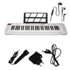 Henrix Portable Keyboards White / Bundle Henrix KB-601 Portable 61 Full Size Keys Keyboard with Adapter and Microphone