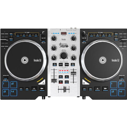 hercules dj dj controller interfaces hercules dj control air+ s series 2-channel usb dj controller with software
