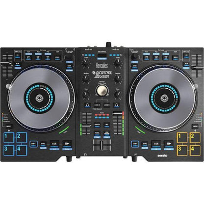 hercules dj dj controller interfaces hercules dj control jogvision with hdp dj m40.1 headphones