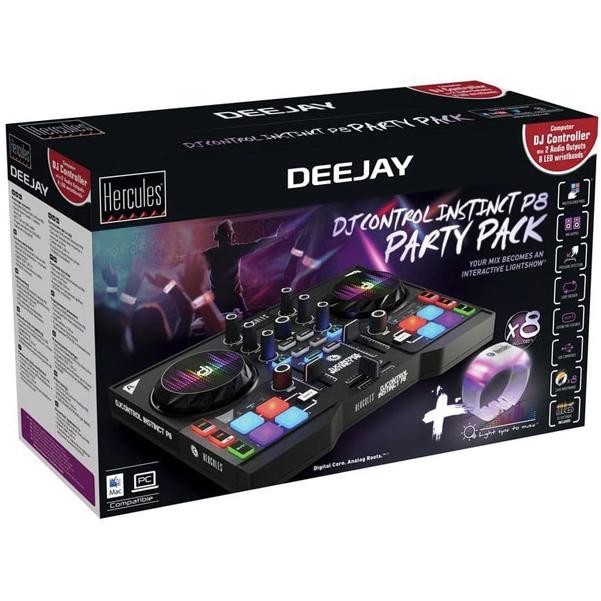 hercules dj dj controller interfaces p8 party pack hercules dj control instinct p8 dj controller    #version_p8-party-pack