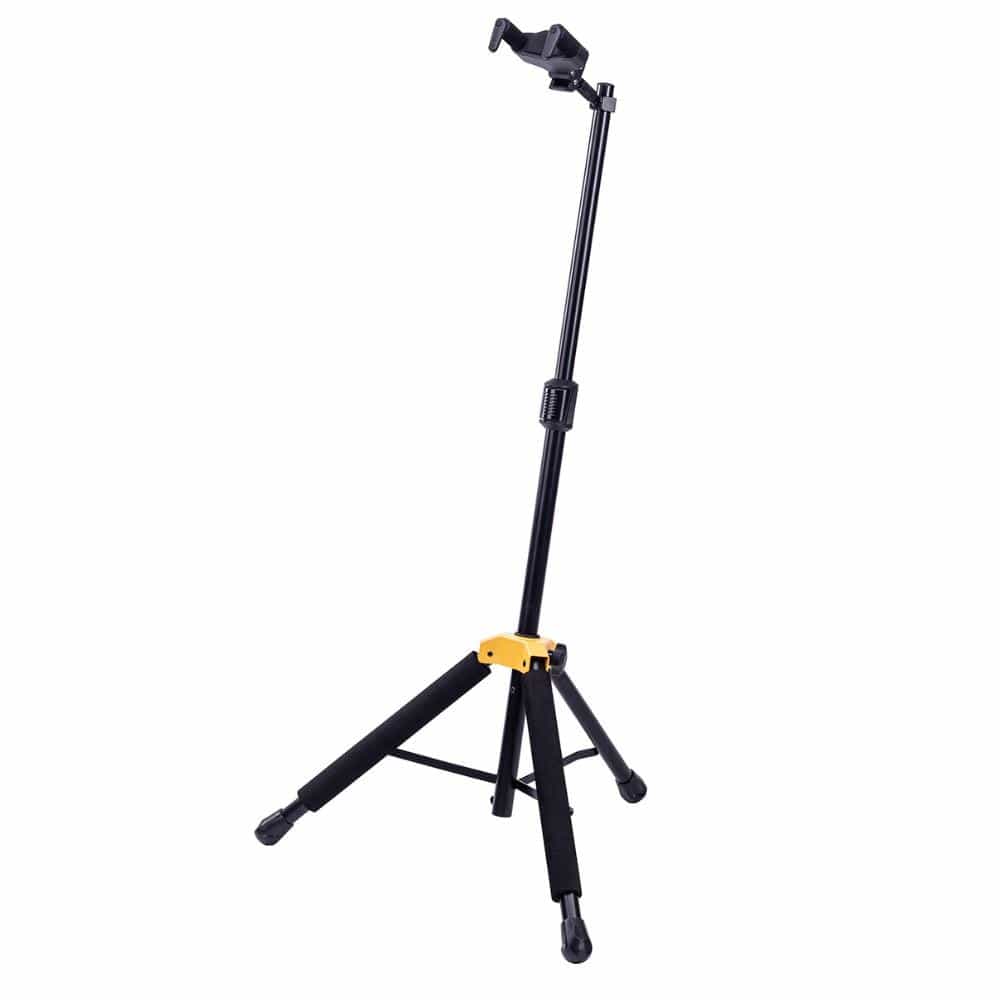 hercules guitar stands hercules gs415b auto grip system ags single guitar stand with foldable yoke