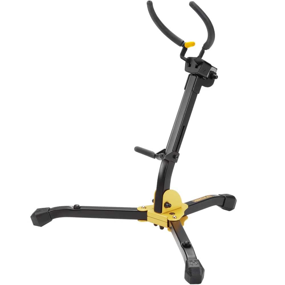 Hercules Saxophone Stands Hercules DS630BB Auto Grip System Alto/Tenor Sax Stand with Bag - Black