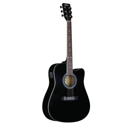 Hertz Electro Acoustic Guitars Black Hertz HZA-5900 6 String Electro Acoustic Guitar 