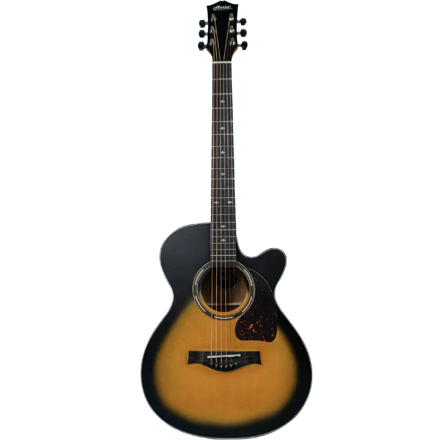 Hertz Electro Acoustic Guitars Vintage Sunburst Hertz HZA-3900 6 String Electro Acoustic Guitar #color_vintage-sunburst