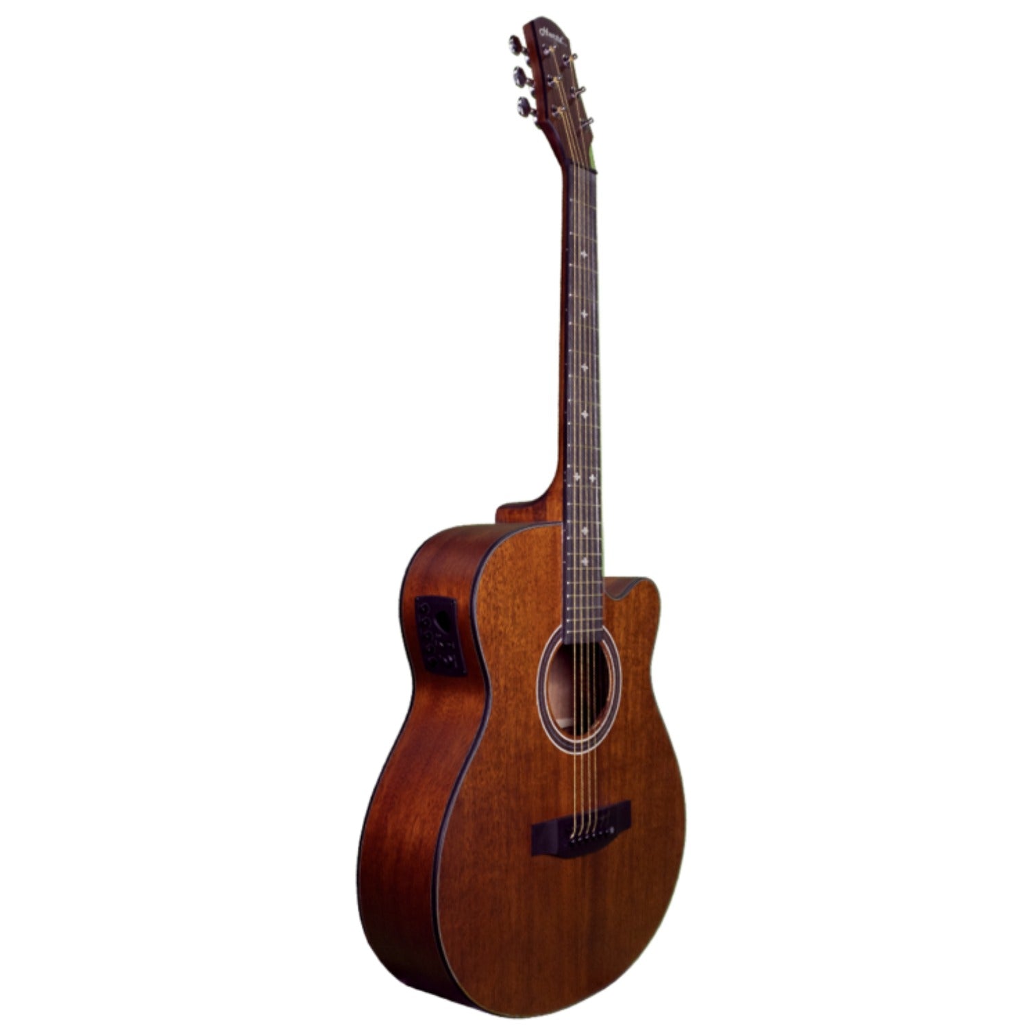 Hertz Electro Acoustic Guitars Natural Mahogany Hertz HZA-7000MGO 6 String Electro Acoustic Guitar 