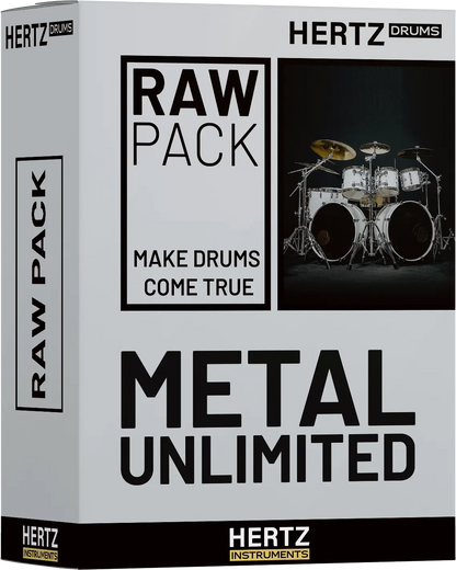 HERTZ Virtual Instruments Hertz Metal Unlimited Raw Pack: Drum Sound Pack