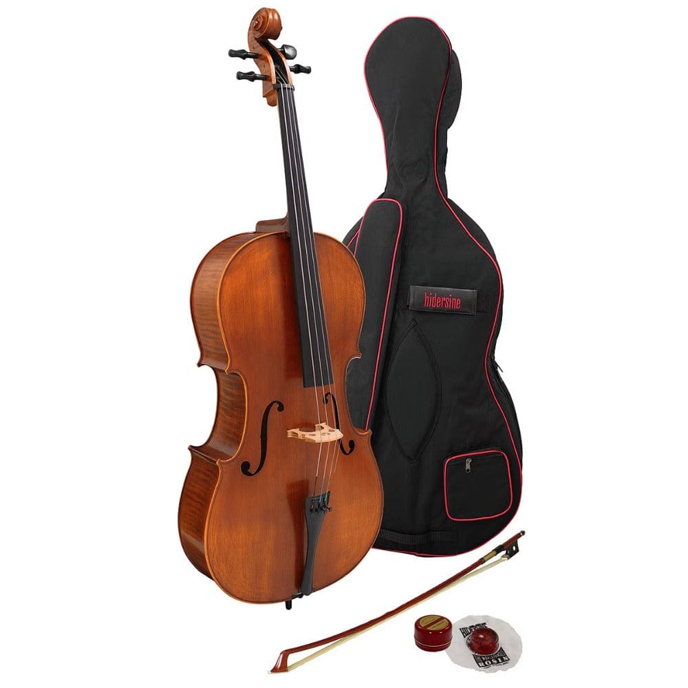 hidersine cello hidersine 3182ag full outfit with graphic flame 4/4 size cello vivente