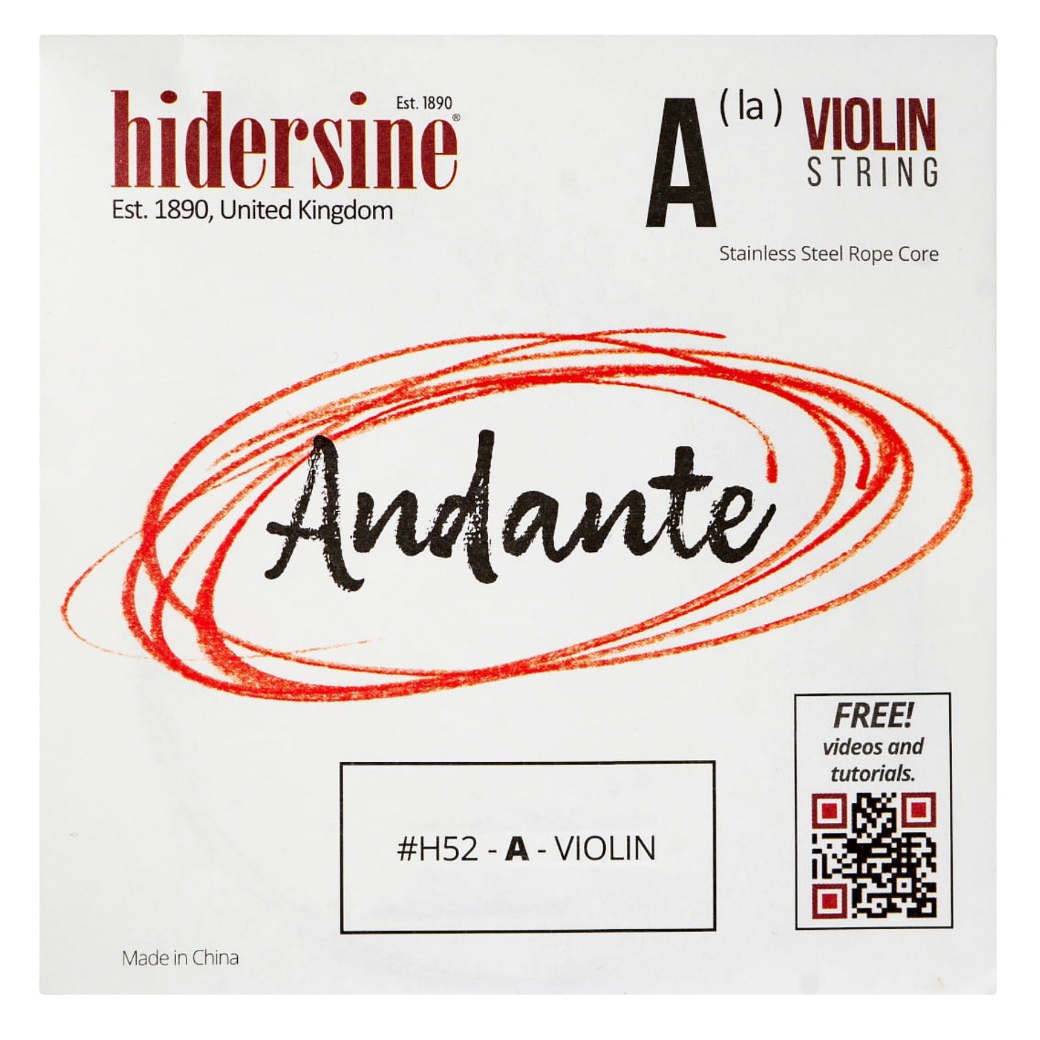 Hidersine Violin Strings Hidersine H52A Andante 4/4-3/4-A Violin String