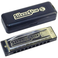 Hohner Harmonicas Hohner M50401X Silver Star C-Harmonica - Silver