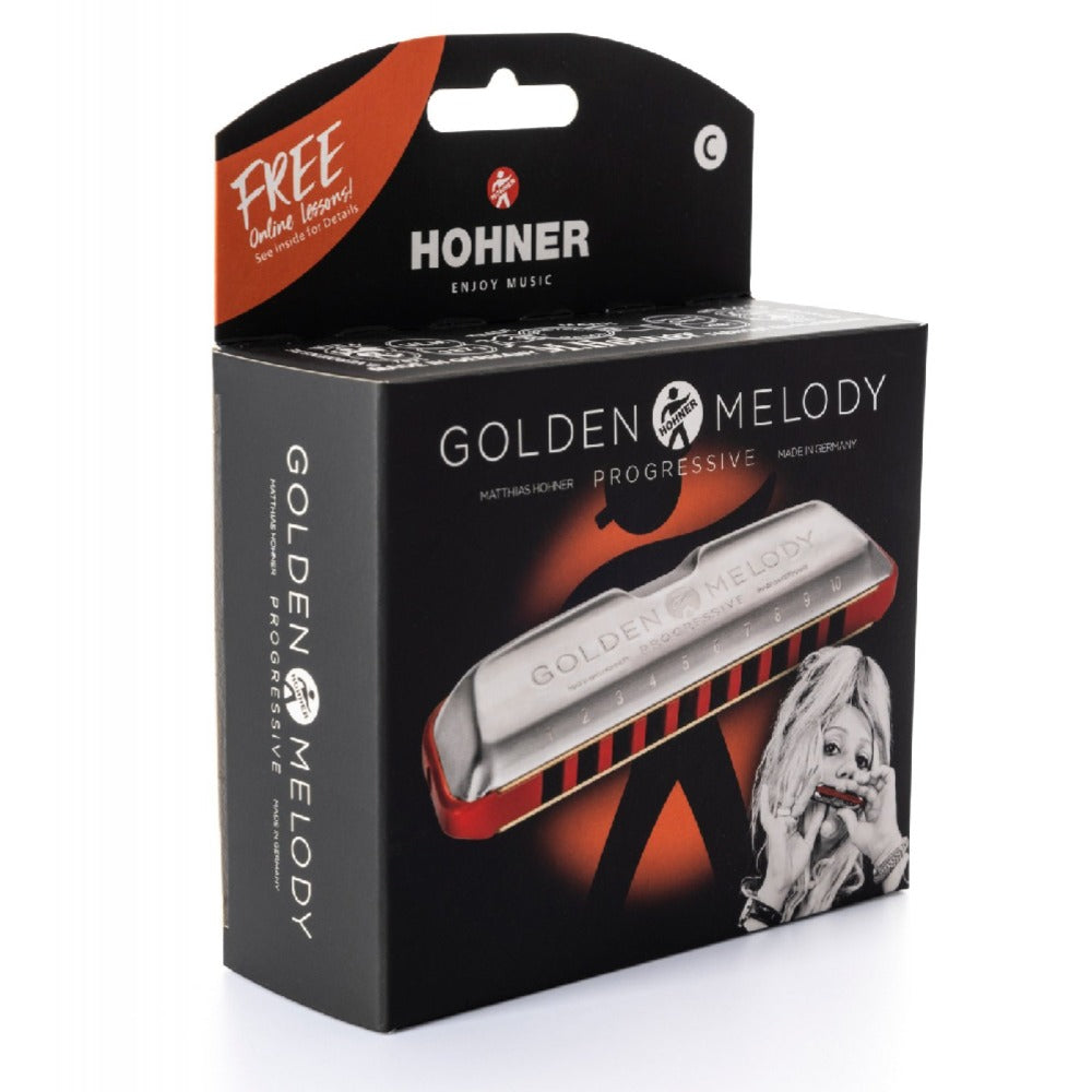Hohner Harmonicas Key D Hohner M54403X Key D Major Golden Melody Harmonica