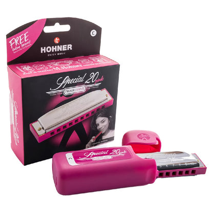 Hohner Harmonicas Pink Hohner M568016P Special 20 Key C Major Harmonica