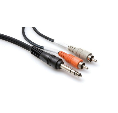 Hosa Cables and Connectors Hosa TRS-203 1/4 inch TRS to Dual RCA Insert Cable