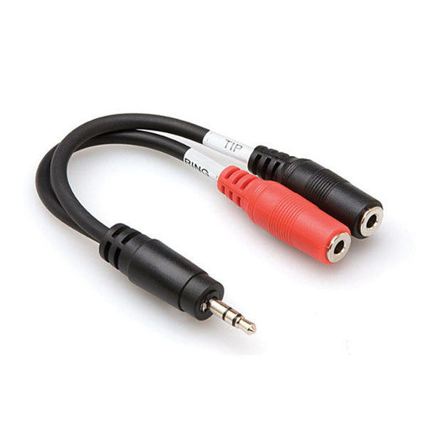 hosa cables and connectors hosa tsf stereo breakout cable (3.5 mm trs to dual 3.5 mm)