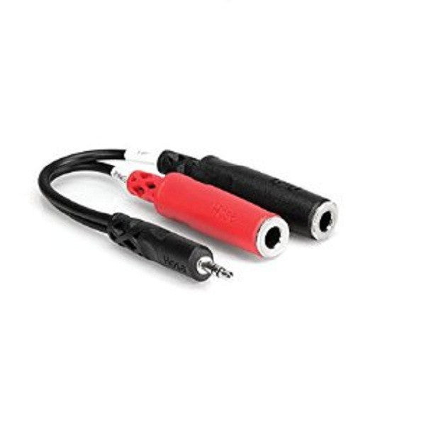 hosa cables and connectors hosa ymp-137 3.5 mm trs to dual 1/4 inch tsf stereo breakout cable