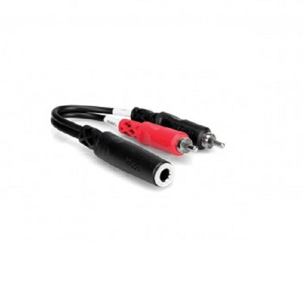 hosa cables and connectors hosa ypr-257 stereo breakout cable, 1/4 in. trsf to dual rca