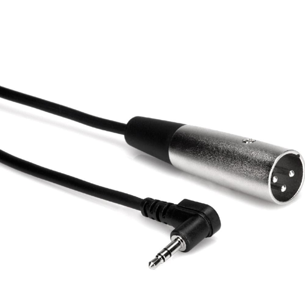 hosa microphone cables 10 ft hosa xvm right-angle 3.5 mm trs to xlr3m microphone cable    