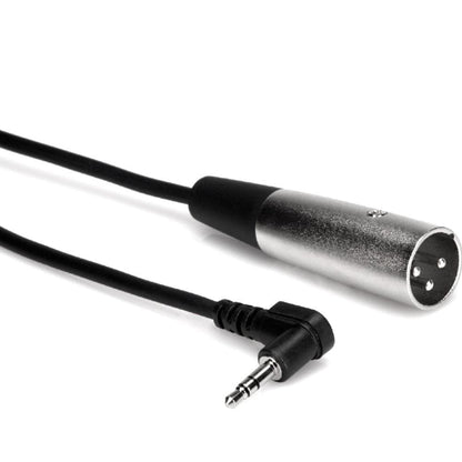 hosa microphone cables 10 ft hosa xvm right-angle 3.5 mm trs to xlr3m microphone cable    