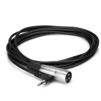 hosa microphone cables hosa xvm105m right angle 3.5 mm trs to xlr3m microphone cable- 5 ft
