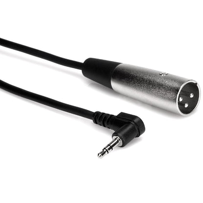 hosa microphone cables hosa xvm105m right angle 3.5 mm trs to xlr3m microphone cable- 5 ft