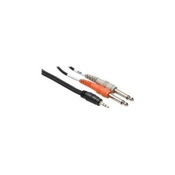 Hosa Speaker Cables Hosa CMP159 Speaker Cable, Y Cable 1/8 Inch TRS to Dual 1/4 Inch TS Cable - 3 Metres