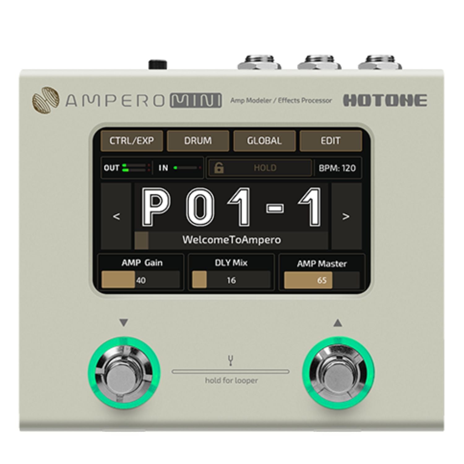 Hotone Guitar Processors Vanilla Hotone Ampero Mini Ultra Compact Amp Modeler & Guitar Processor