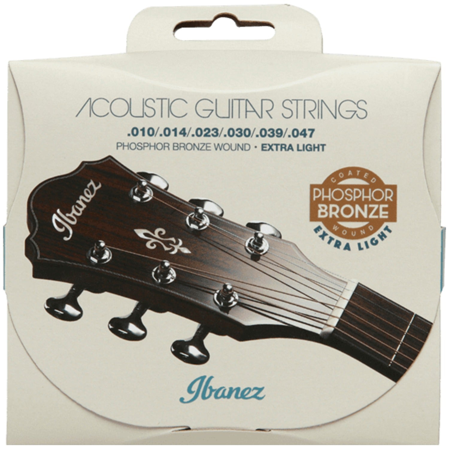 Ibanez Acoustic Guitar Strings Extra Light Gauge - .010-.047 Ibanez Phosphor Bronze Coated Acoustic Guitar String