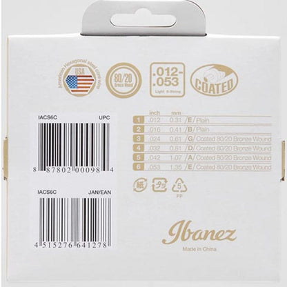 Ibanez Acoustic Guitar Strings Ibanez IACS6C Acoustic Guitar Strings - 6 String, Light