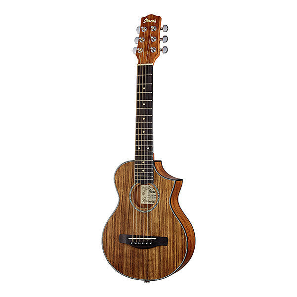 ibanez acoustic guitars ibanez ewp14wb piccolo cutaway acoustic guitar - open pore natural
