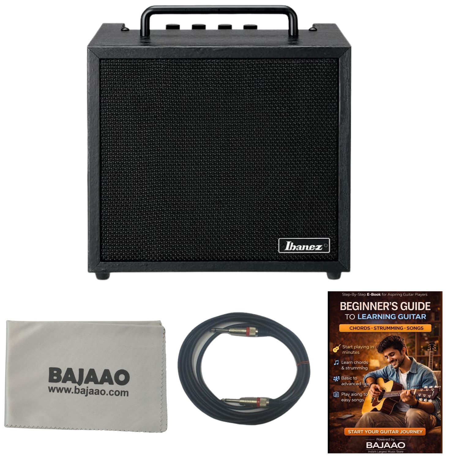 Ibanez Bass Combo Amplifiers Bundle Ibanez IBZ10BV2-U 10W Combo Bass Amplifier#type_bundle