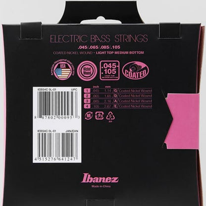 Ibanez Bass Guitar Strings Ibanez IEBS4C Bass Guitar Strings - Light Top Medium Bottom, 45 - 105