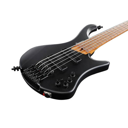 Ibanez Bass Guitars Black Flat Ibanez EHB1005 Headless Electric 5 String Bass Guitar With Bag