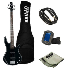 Ibanez Bass Guitars Black Ibanez SR Gio Series GSR180 Bass Guitar Bundle