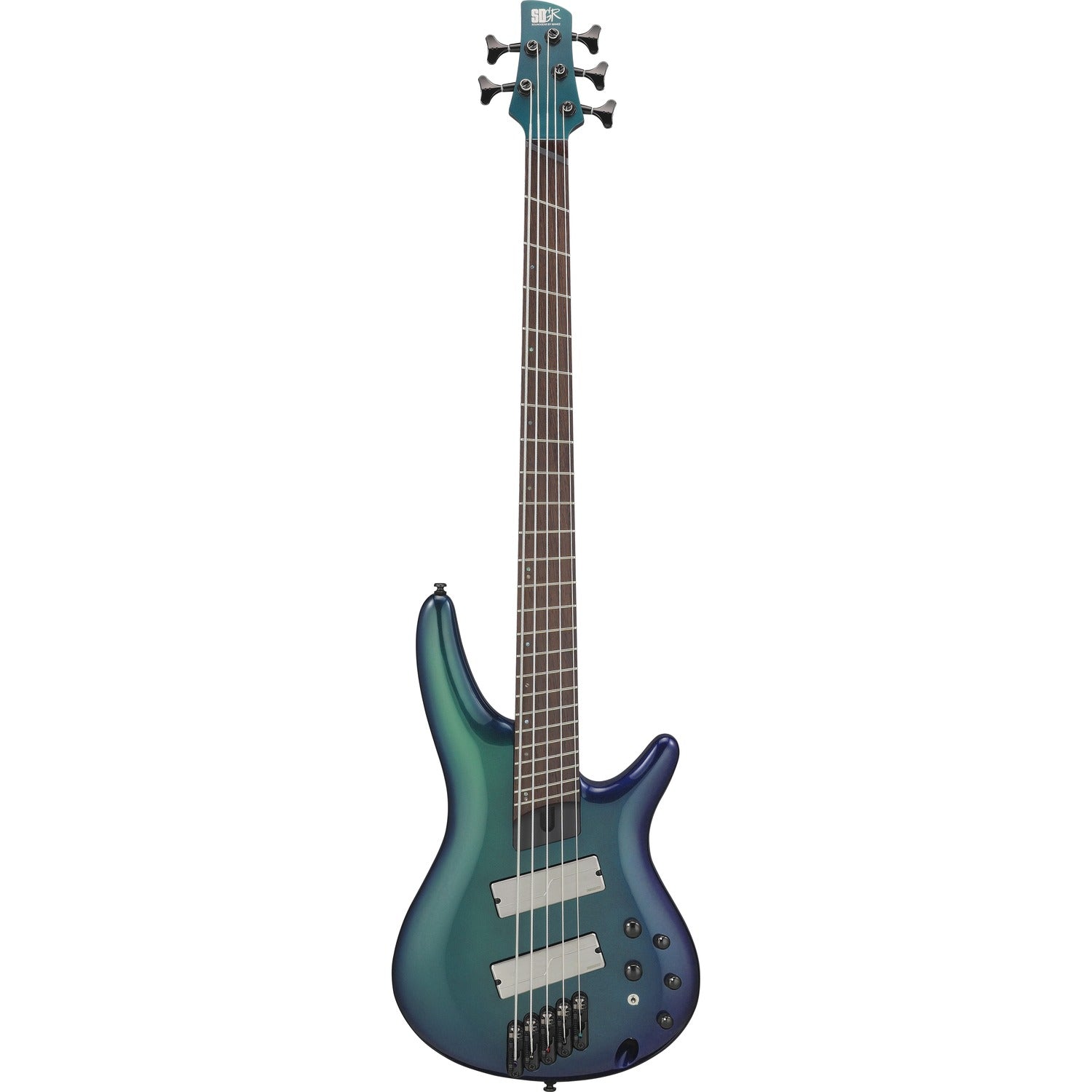 Ibanez Bass Guitars Blue Chameleon Ibanez SRMS725 5 String Electric Bass Guitar 