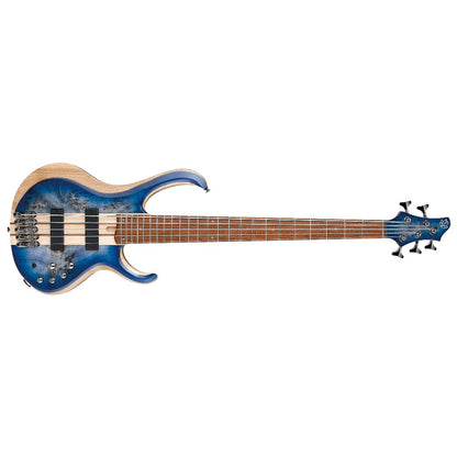 ibanez bass guitars cerulean blue burst low gloss ibanez btb standard btb845 5-string bass guitar - cerulean blue burst low gloss  
