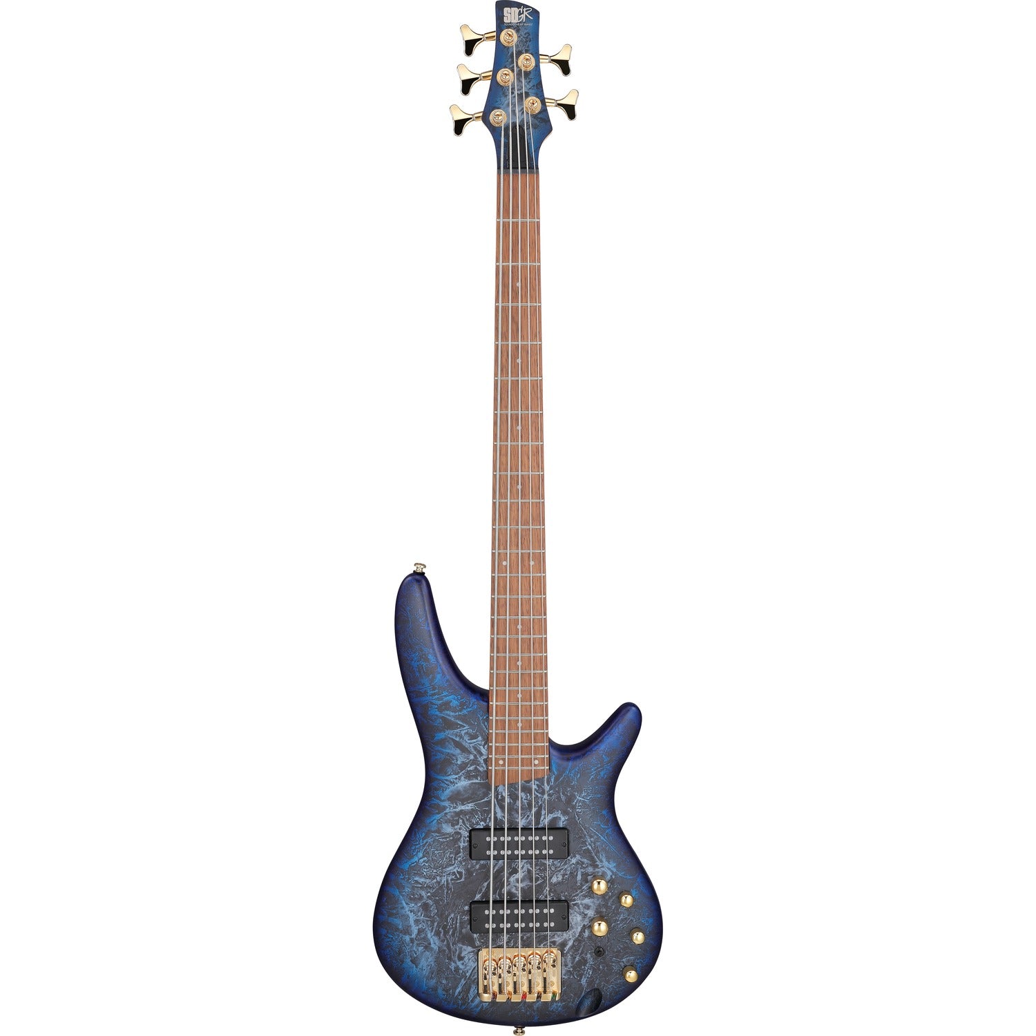 Ibanez Bass Guitars Cosmic Blue Frozen Matte Ibanez SR305EDX 5 String Electric Bass Guitar #color_cosmic-blue-frozen-matte