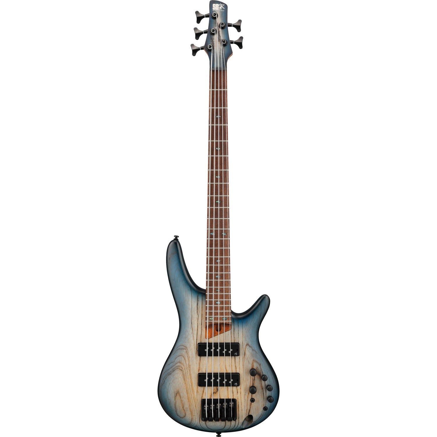 Ibanez Bass Guitars Cosmic Blue Starburst Flat Ibanez SR605E 5-String Electric Bass Guitar #color_cosmic-blue-starburst-flat