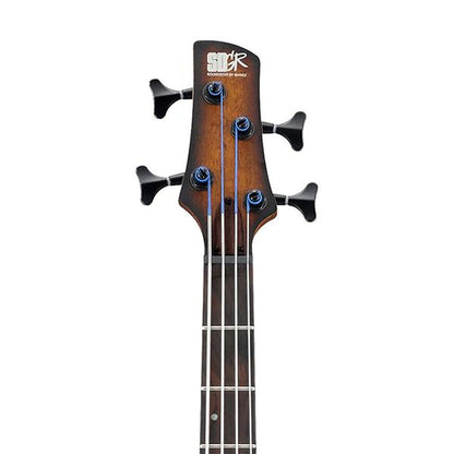 ibanez bass guitars ibanez sr workshop series srh500-def 4-string bass guitar - dragon eye burst flat