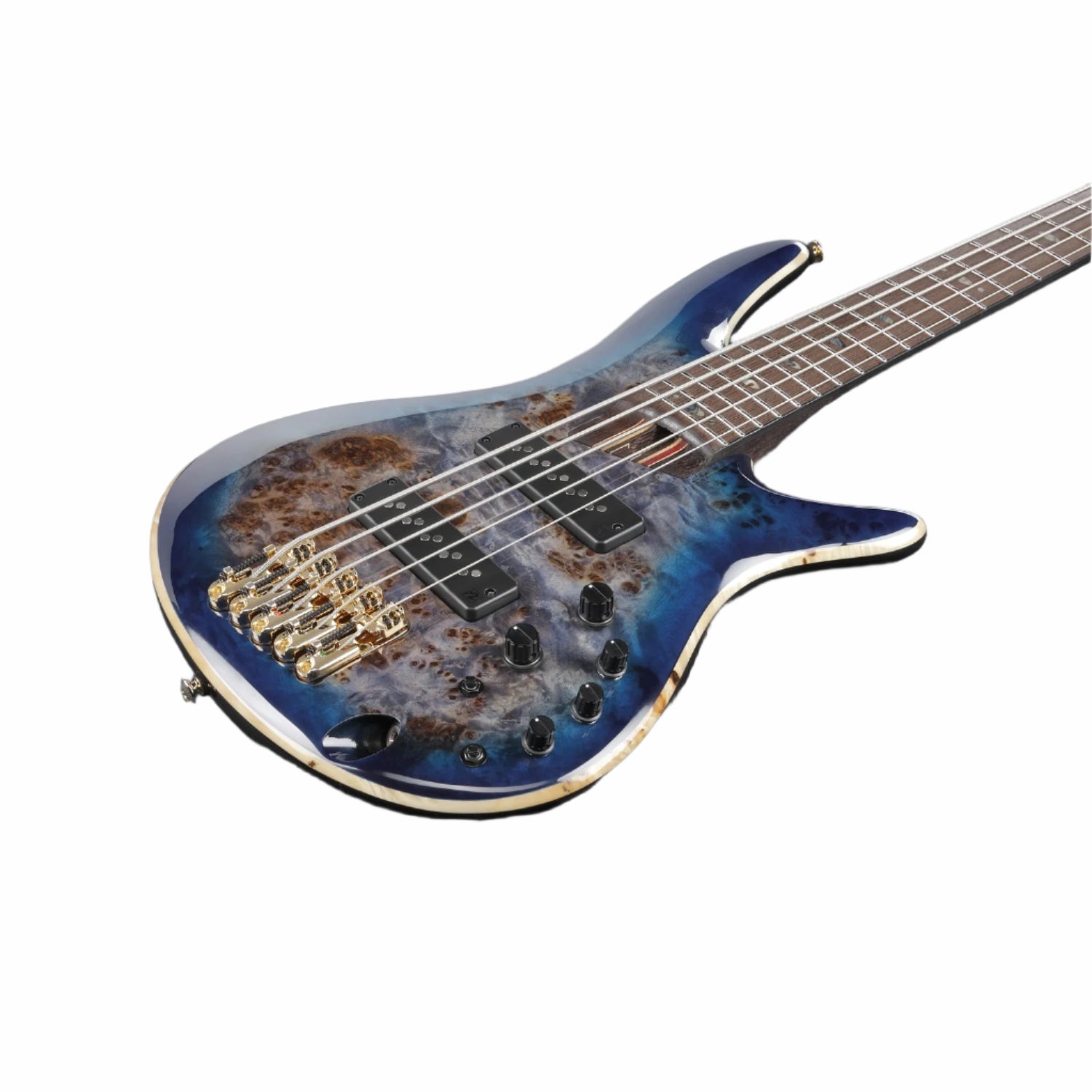 Ibanez Bass Guitars Ibanez SR2605 Premium 5-String Bass Guitar - Panga Panga Fretboard - Cerulean Blue Burst