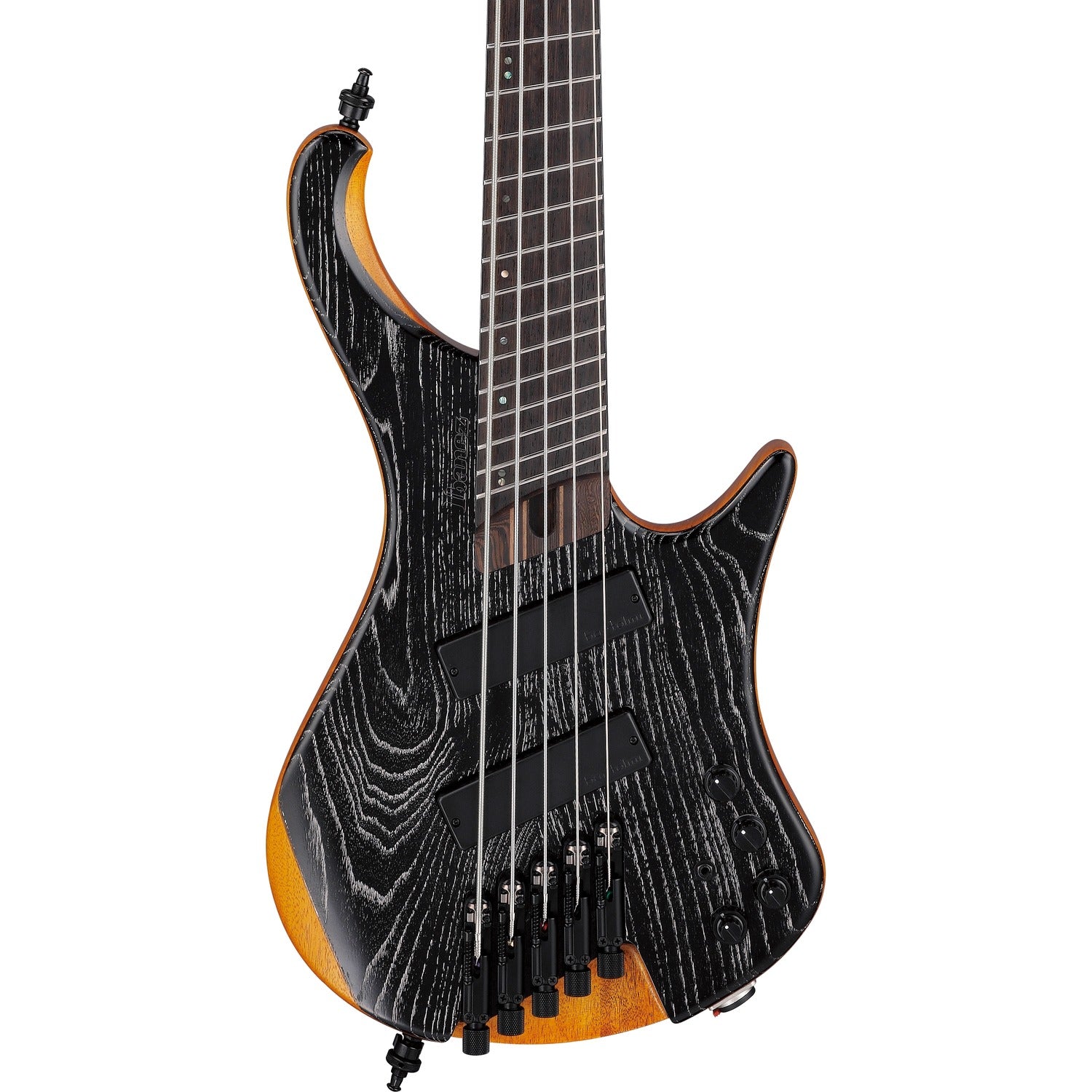 Ibanez Bass Guitars Silver Wave Black Low Gloss Ibanez EHB1135MS EHB Series 5 String Bass Guitar