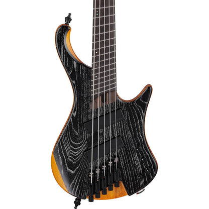 Ibanez Bass Guitars Silver Wave Black Low Gloss Ibanez EHB1135MS EHB Series 5 String Bass Guitar