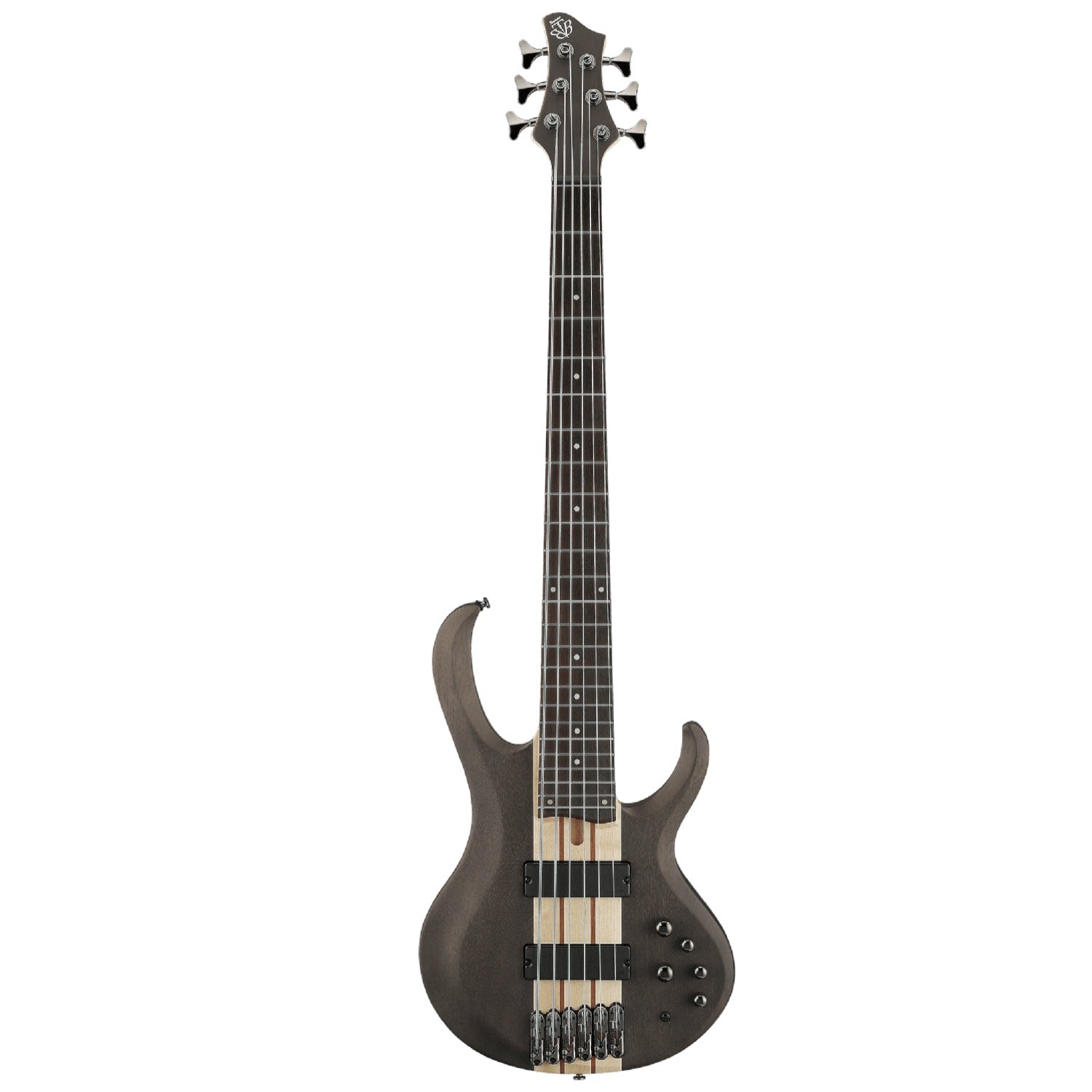 Ibanez Bass Guitars Transparent Gray Flat Ibanez BTB606 6 String Electric Bass Guitar