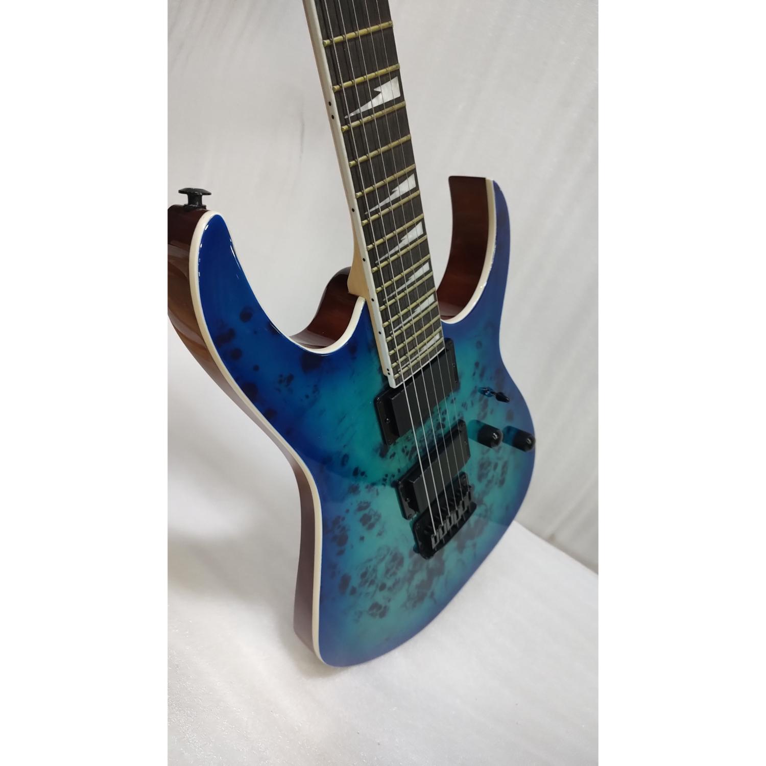 Ibanez Electric Guitars 202601024162 Ibanez GRGR221PA RG Gio Series Electric Guitar Aqua Burst - Open Box #barcode_202601024162