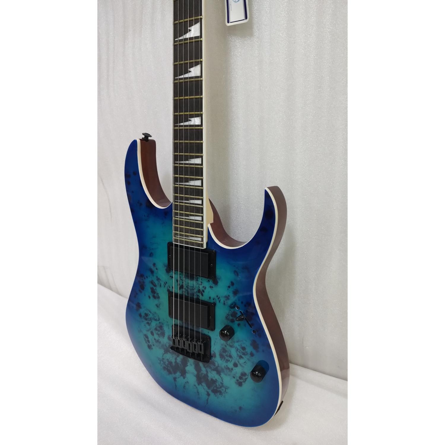Ibanez Electric Guitars 202601024162 Ibanez GRGR221PA RG Gio Series Electric Guitar Aqua Burst - Open Box #barcode_202601024162