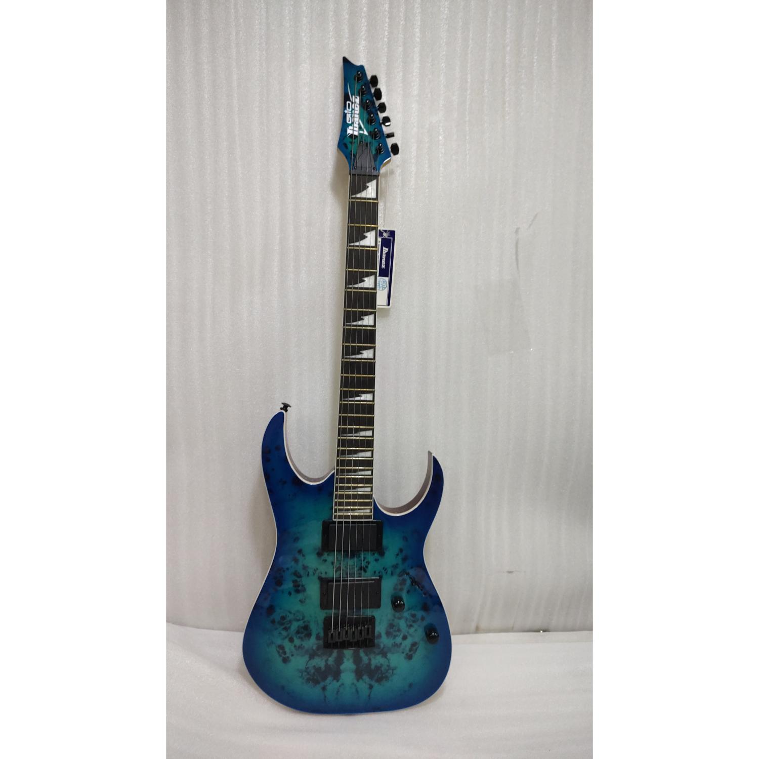 Ibanez Electric Guitars 202601024162 Ibanez GRGR221PA RG Gio Series Electric Guitar Aqua Burst - Open Box #barcode_202601024162