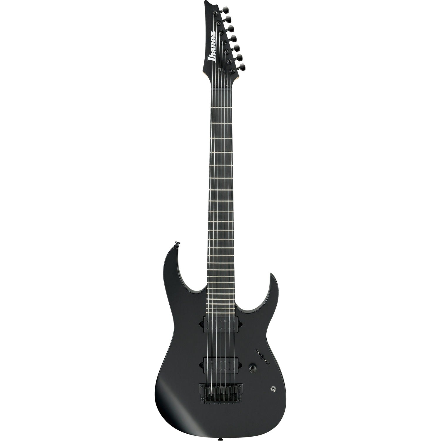 Ibanez Electric Guitars Black Flat Ibanez RGIXL7 RG Iron Label 7 String Electric Guitar - Black Flat