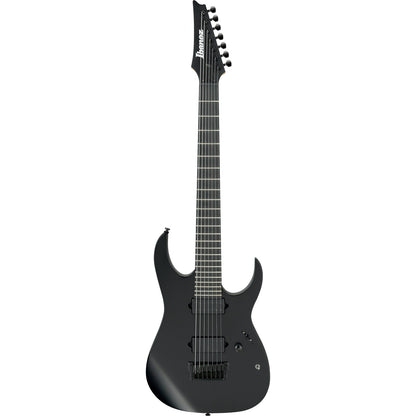 Ibanez Electric Guitars Black Flat Ibanez RGIXL7 RG Iron Label 7 String Electric Guitar - Black Flat