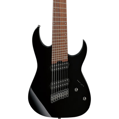 Ibanez Electric Guitars Black Ibanez RGMS8 RG Standard Series 8 String Electric Guitar