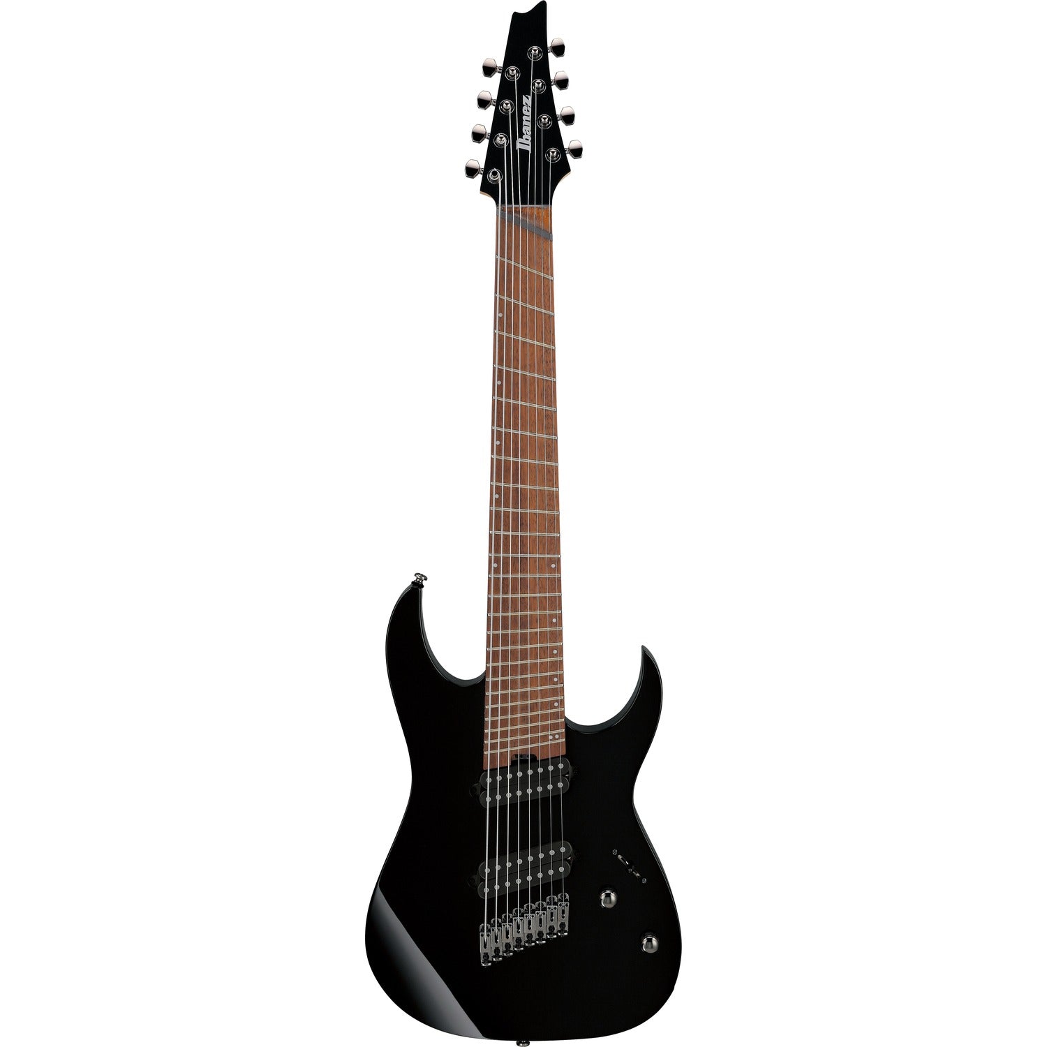 Ibanez Electric Guitars Black Ibanez RGMS8 RG Standard Series 8 String Electric Guitar